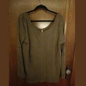 Free People Brown Oversized Sweatshirt Belle L